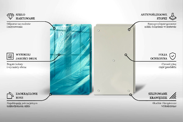 Placă din sticla protectie perete Pene delicate