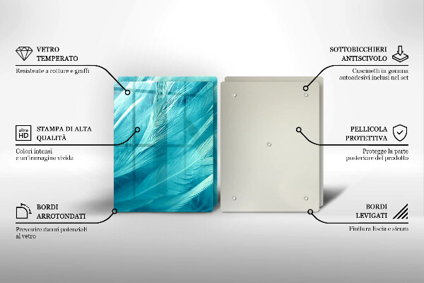 Placă din sticla protectie perete Pene delicate