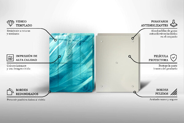 Placă din sticla protectie perete Pene delicate