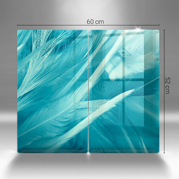 Placă din sticla protectie perete Pene delicate