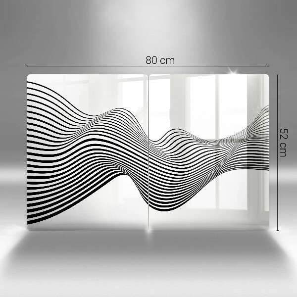 Placă din sticla protectie perete Abstracția liniară