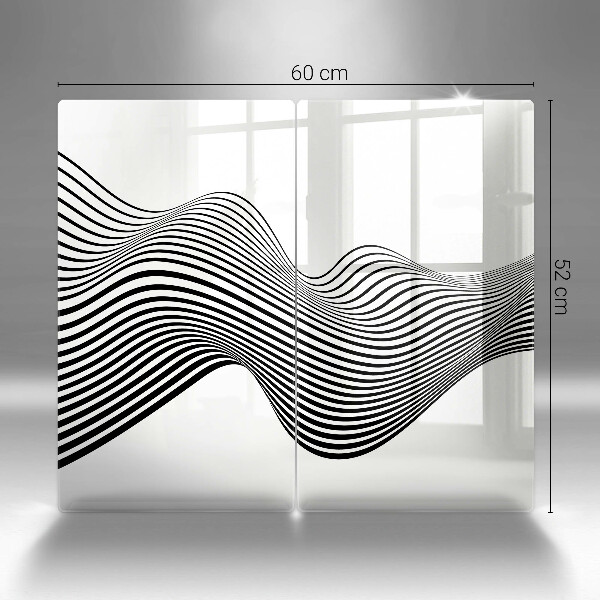 Placă din sticla protectie perete Abstracția liniară