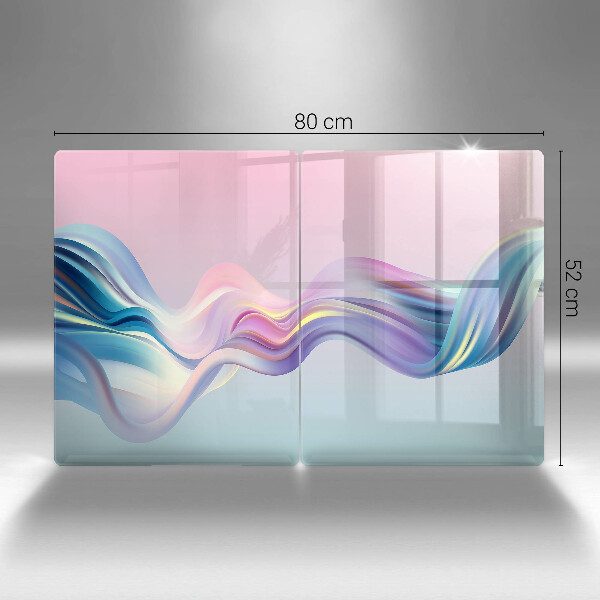 Placă sticla protectie aragaz Abstracția pastelului