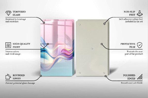 Placă sticla protectie aragaz Abstracția pastelului