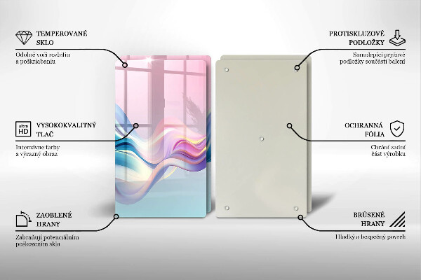 Placă sticla protectie aragaz Abstracția pastelului
