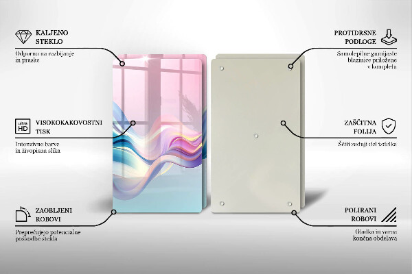 Placă sticla protectie aragaz Abstracția pastelului