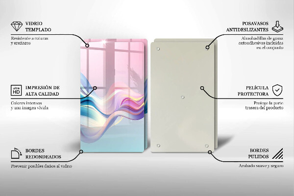 Placă sticla protectie aragaz Abstracția pastelului