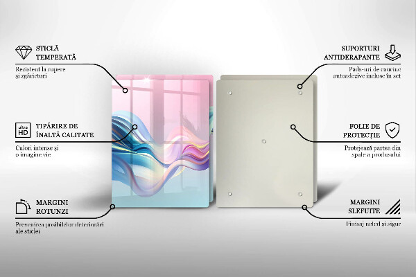 Placă sticla protectie aragaz Abstracția pastelului
