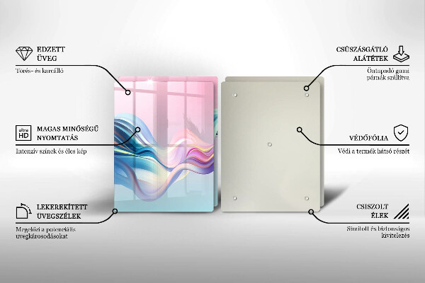 Placă sticla protectie aragaz Abstracția pastelului