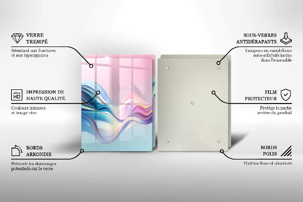 Placă sticla protectie aragaz Abstracția pastelului