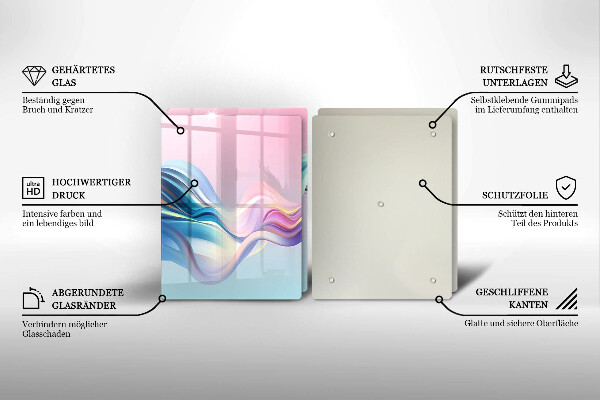 Placă sticla protectie aragaz Abstracția pastelului