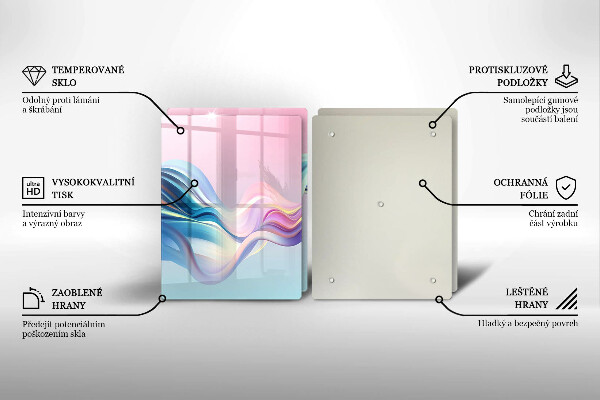 Placă sticla protectie aragaz Abstracția pastelului