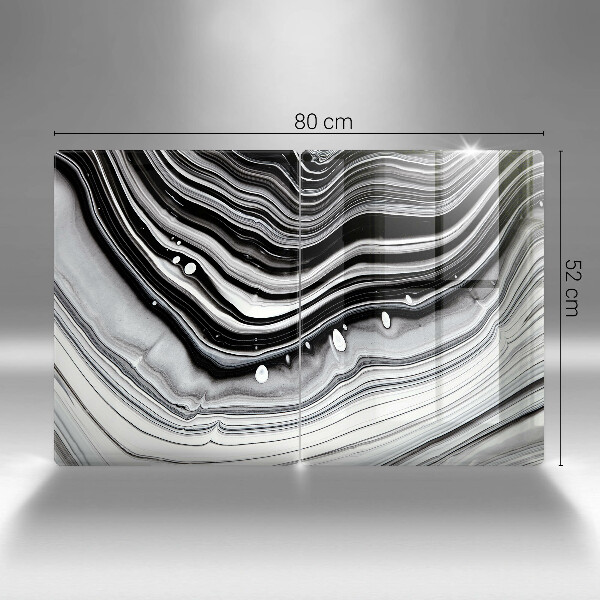 Placă sticla protectie aragaz Abstracția cernelii