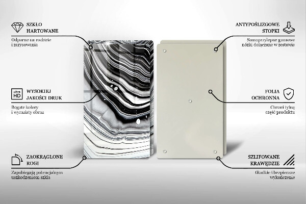 Placă sticla protectie aragaz Abstracția cernelii