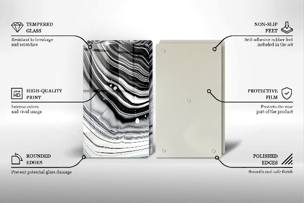 Placă sticla protectie aragaz Abstracția cernelii