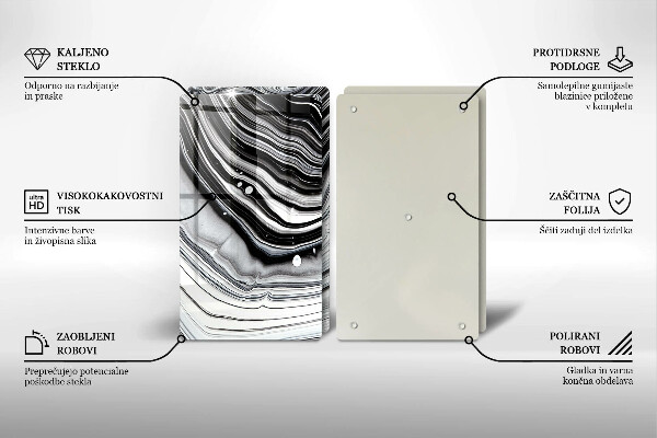 Placă sticla protectie aragaz Abstracția cernelii