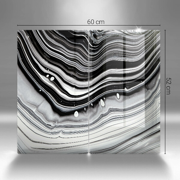 Placă sticla protectie aragaz Abstracția cernelii