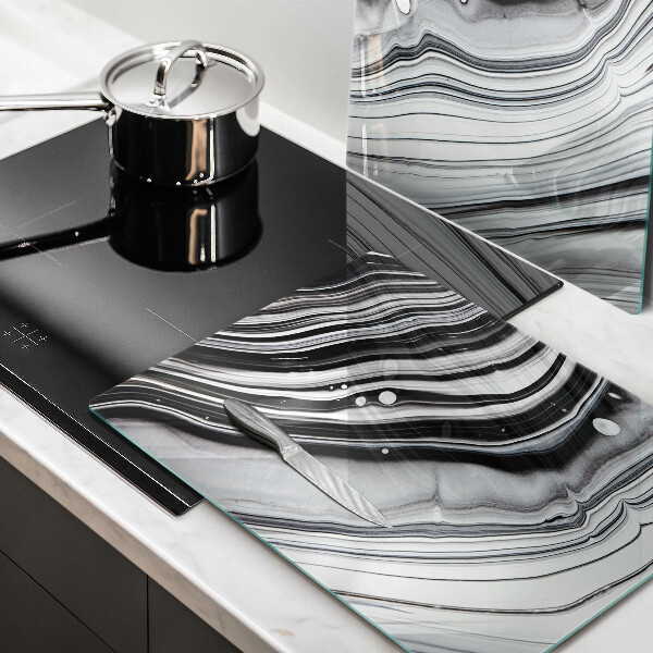 Placă sticla protectie aragaz Abstracția cernelii