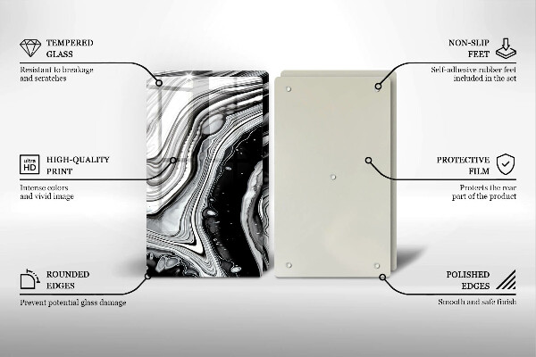 Placă sticla protectie aragaz Abstracția cernelii