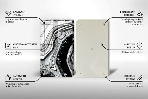 Placă sticla protectie aragaz Abstracția cernelii