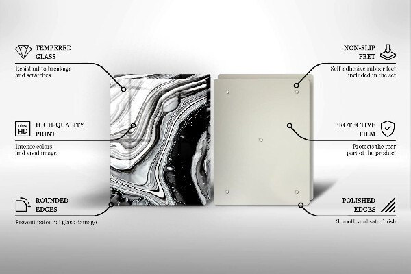 Placă sticla protectie aragaz Abstracția cernelii