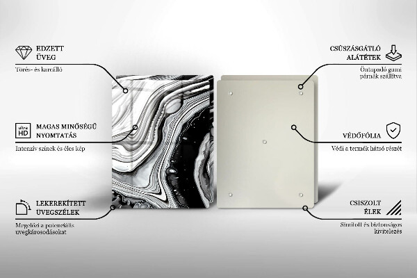 Placă sticla protectie aragaz Abstracția cernelii