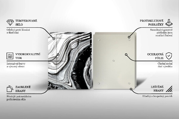 Placă sticla protectie aragaz Abstracția cernelii
