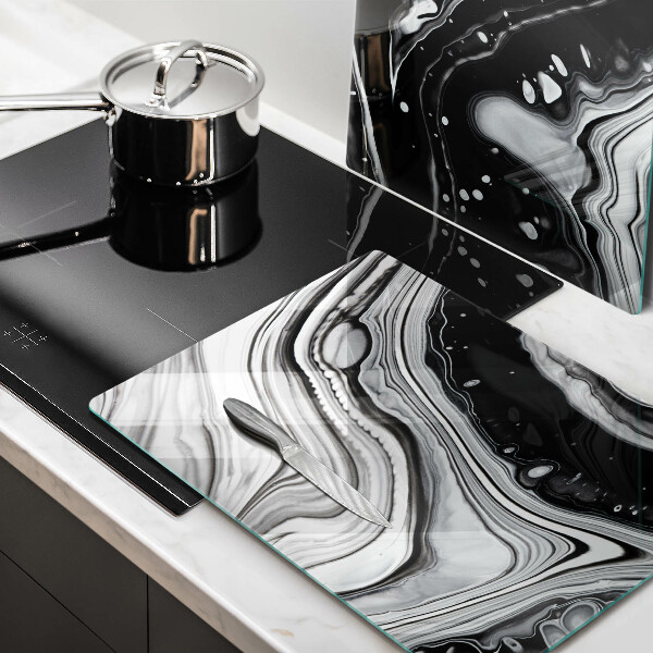 Placă sticla protectie aragaz Abstracția cernelii