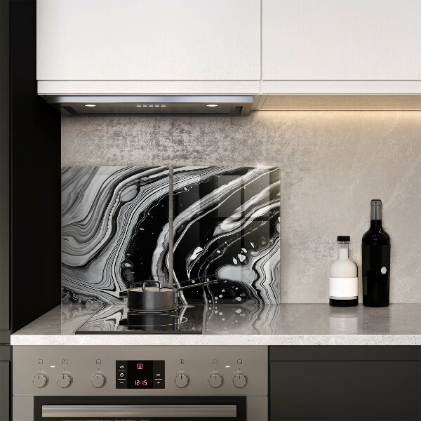 Placă sticla protectie aragaz Abstracția cernelii