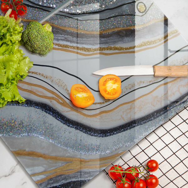 Placă din sticla protectie perete Stâncă cu aur