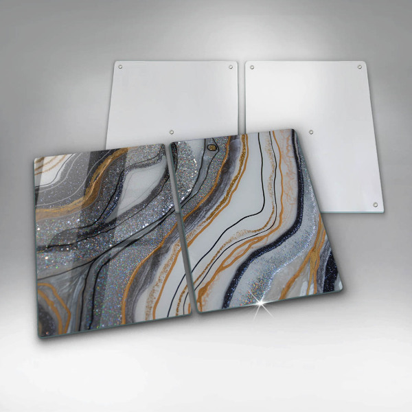 Placă din sticla protectie perete Stâncă cu aur