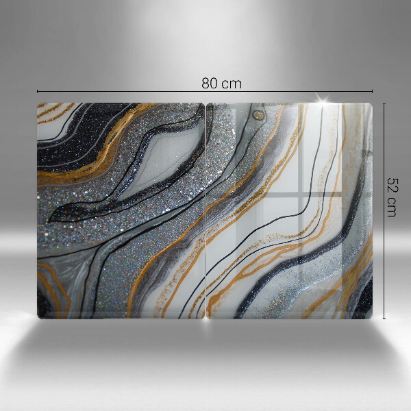 Placă din sticla protectie perete Stâncă cu aur