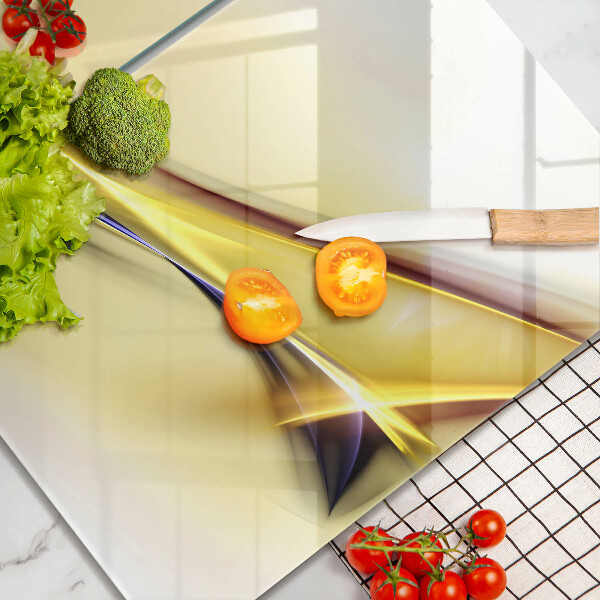 Placă sticla protectie aragaz Linii abstracte de lumină