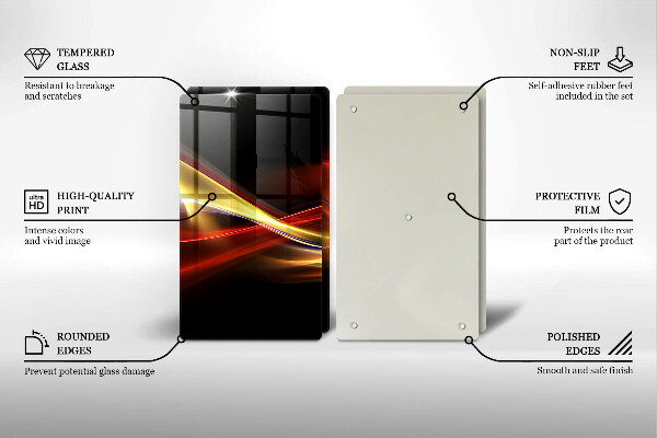 Placă sticla protectie aragaz Fum și lumină abstracte