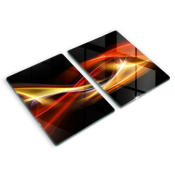 Placă sticla protectie aragaz Fum și lumină abstracte