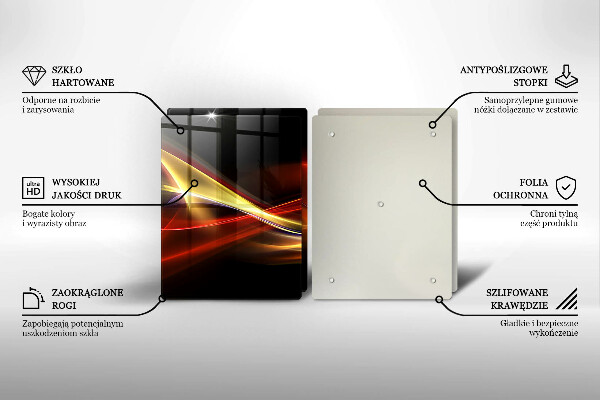 Placă sticla protectie aragaz Fum și lumină abstracte