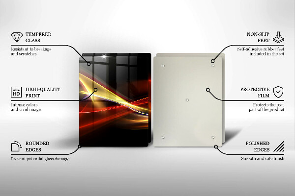 Placă sticla protectie aragaz Fum și lumină abstracte