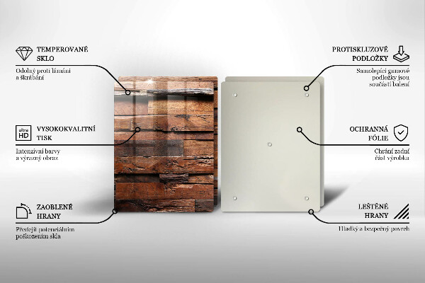 Placă sticla protectie aragaz Scânduri decorative din lemn