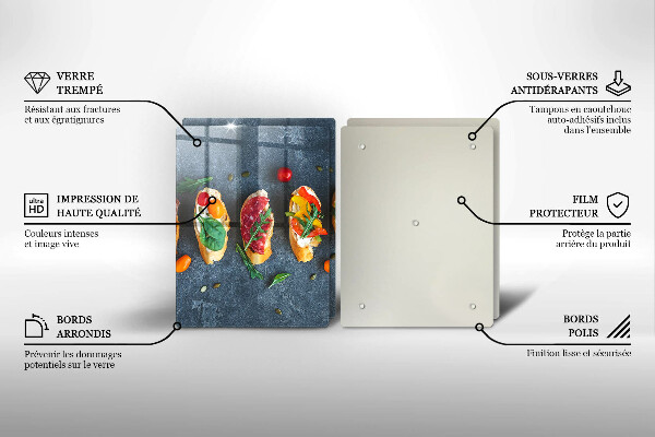 Placă din sticla protectie perete Sandvișuri colorate