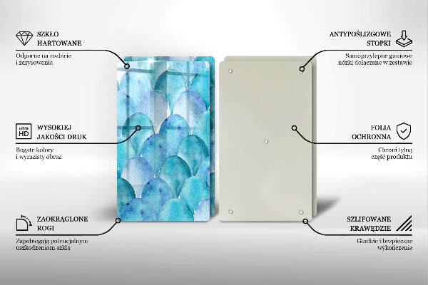 Placă din sticla protectie perete Solzi de acuarelă