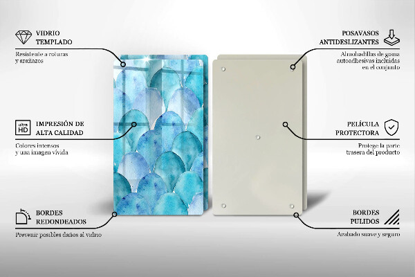 Placă din sticla protectie perete Solzi de acuarelă