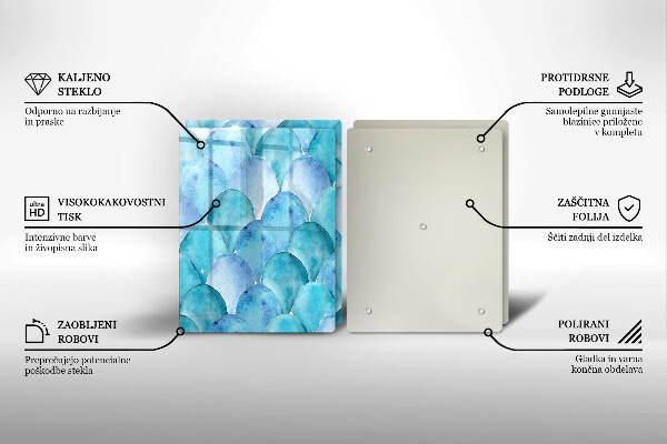 Placă din sticla protectie perete Solzi de acuarelă