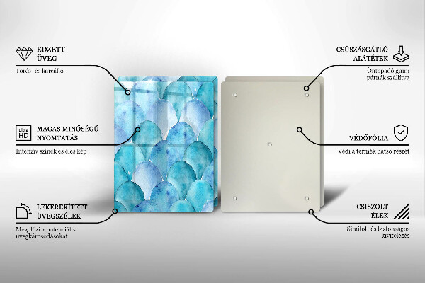 Placă din sticla protectie perete Solzi de acuarelă