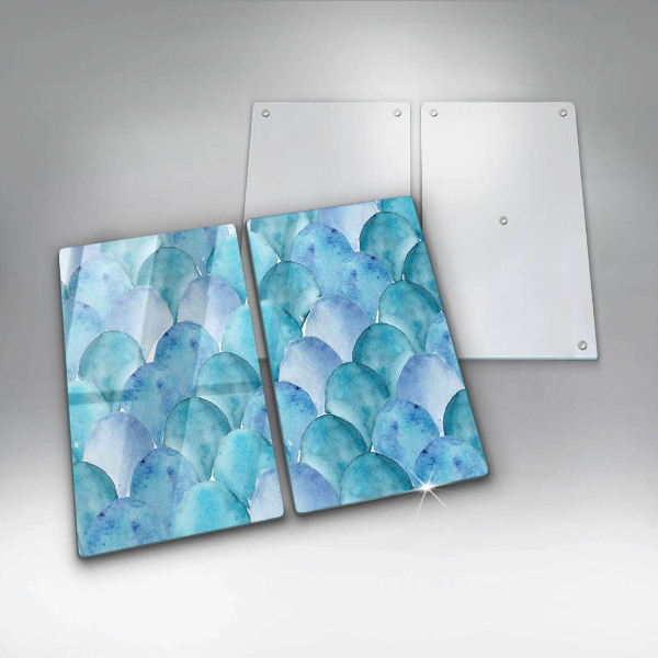 Placă din sticla protectie perete Solzi de acuarelă