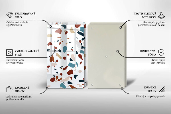 Placă din sticla protectie perete Piatra decorativa