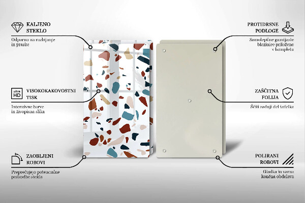 Placă din sticla protectie perete Piatra decorativa