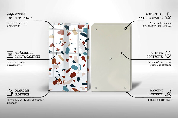 Placă din sticla protectie perete Piatra decorativa