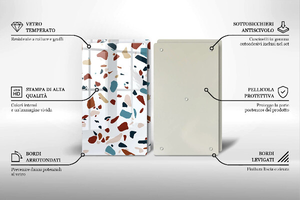 Placă din sticla protectie perete Piatra decorativa