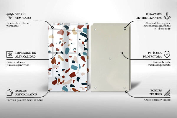 Placă din sticla protectie perete Piatra decorativa