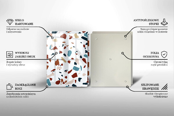 Placă din sticla protectie perete Piatra decorativa